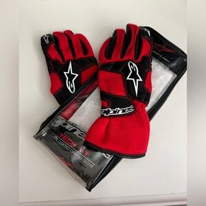 Alpinestars Tech 1-T Racing Gloves size Large Red / Black